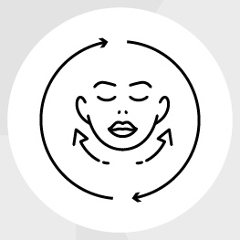 Illustration representing softening of cheek definition